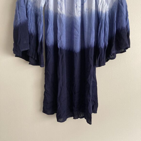 Seven Islands Elastic Off The Shoulder Long Sleeve Flare Arm Elastic Waist Dress - Picture 5 of 7